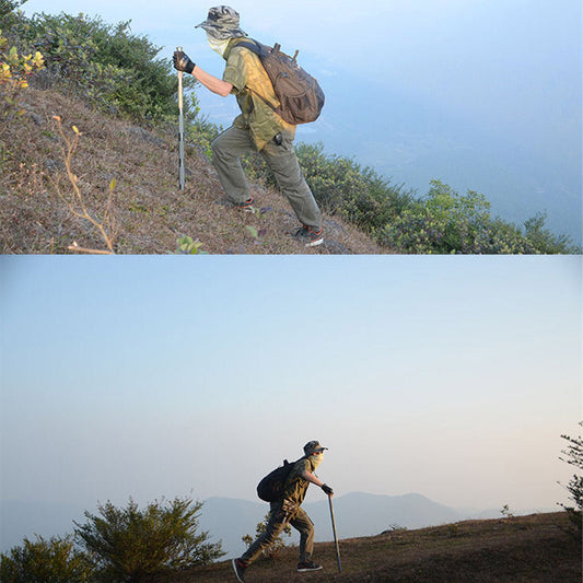 Outdoor Tactical Walking Stick Alpenstock Multifunction Hiking Camping Gear