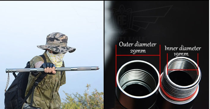 Outdoor Tactical Walking Stick Alpenstock Multifunction Hiking Camping Gear