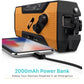 2000mAh NOAA Emergency Weather Radio Solar Power Bank Charger
