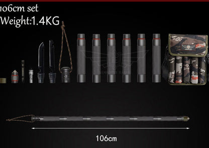 Outdoor Tactical Walking Stick Alpenstock Multifunction Hiking Camping Gear