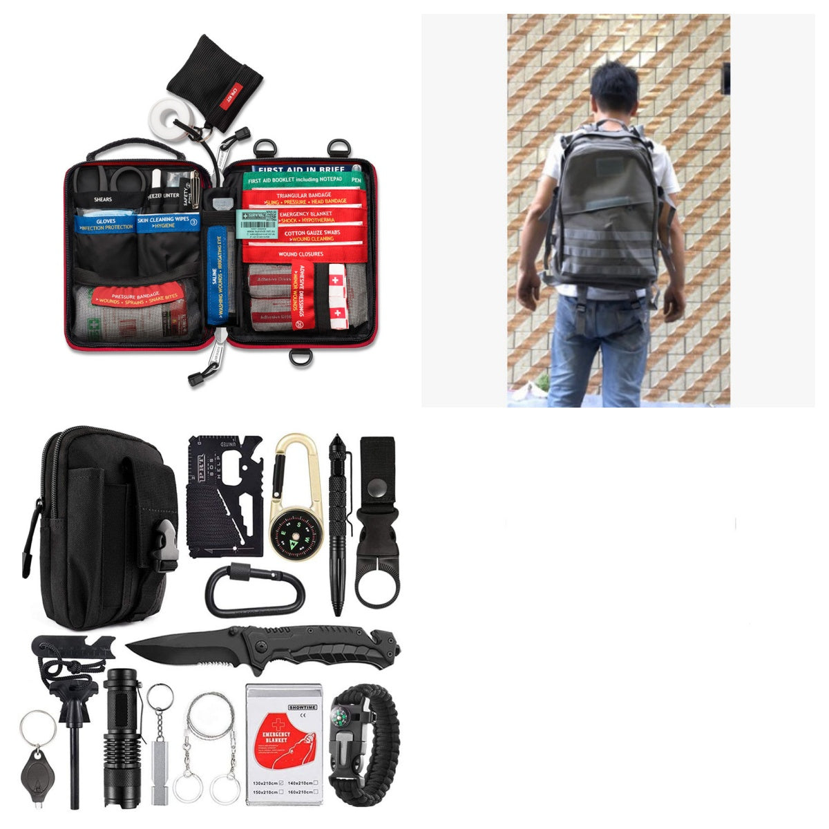 Outdoor Camping Multi Function Survival Tool SOS Emergency Gear