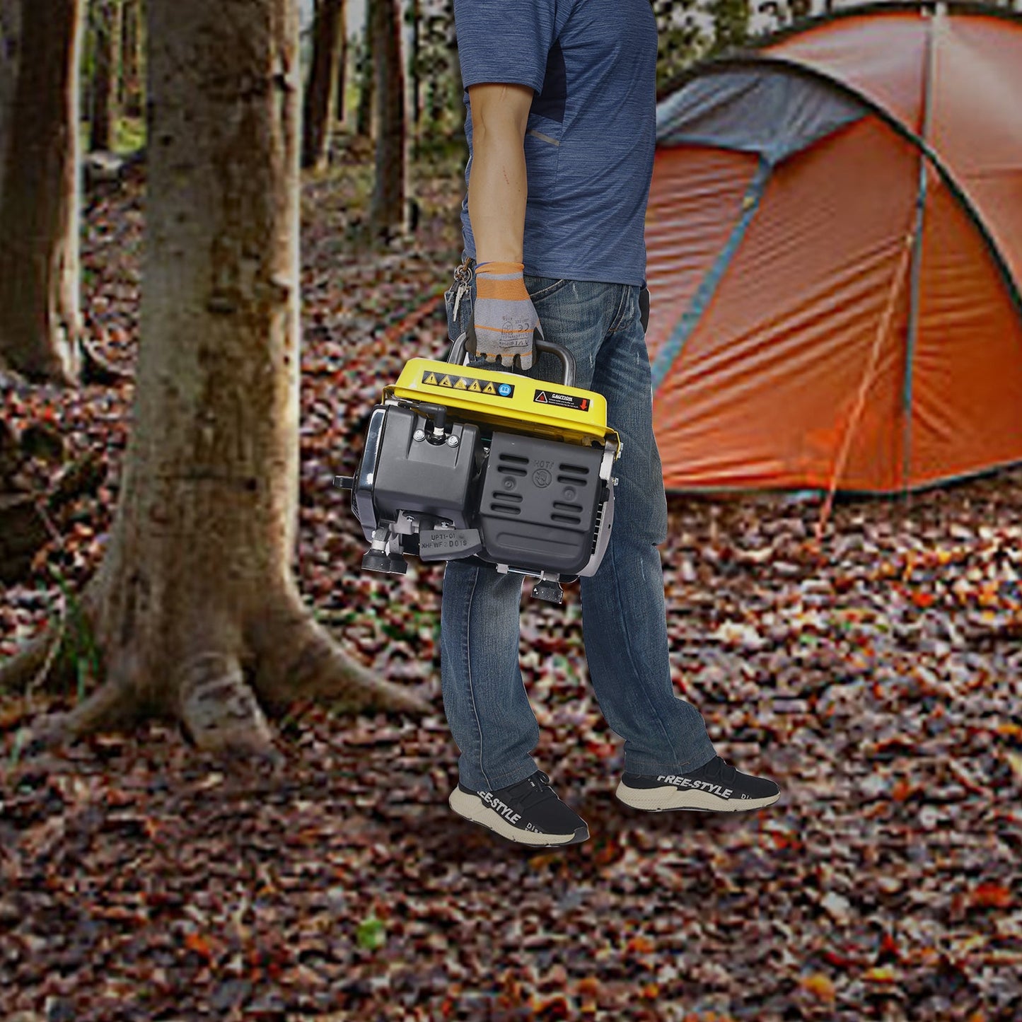 Portable Low Noise Gas Generator Steel Frame for Home Use