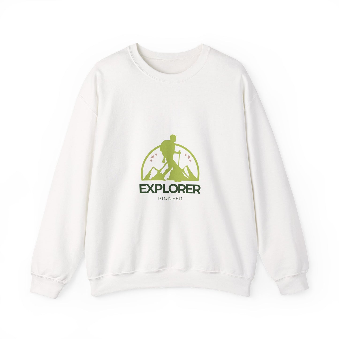 Explorer Crewneck Sweatshirt — Hiking Adventure Graphic
