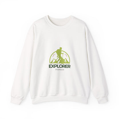 Explorer Crewneck Sweatshirt — Hiking Adventure Graphic