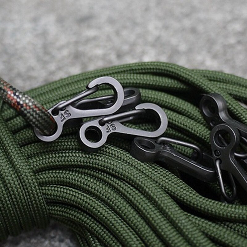 10 Pcs Paracord Carabiner Clips Mini Spring Hook Camping