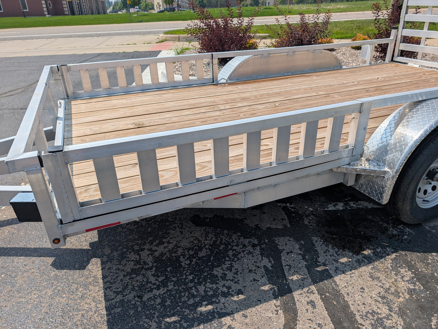 Silver Ox 7x14 Aluminum Tandem Axle Trailer – Side ATV Ramps | AAA Trailer