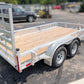 Silver Ox 7x14 Aluminum Tandem Axle Trailer – Side ATV Ramps | AAA Trailer