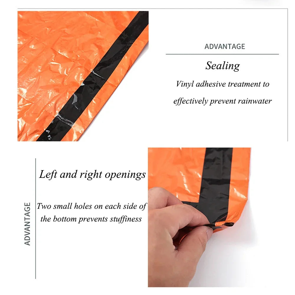 Portable Waterproof Emergency Sleeping Bag Thermal Survival Camping Gear