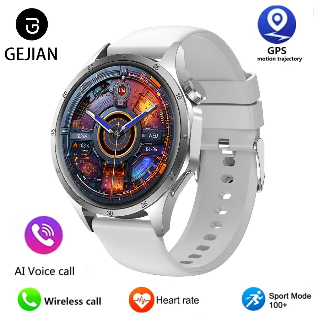 2025 Men GPS Smartwatch AMOLED Bluetooth Call NFC Waterproof