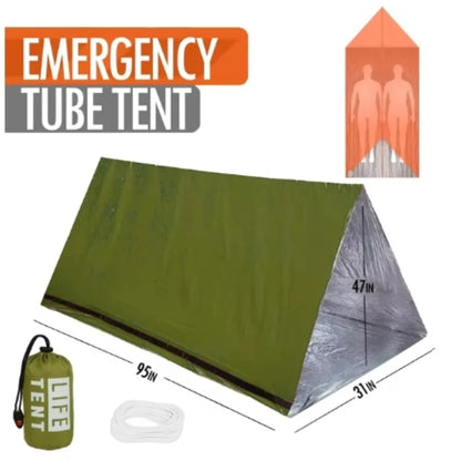 2 Person Emergency Tent Waterproof Camping Travel Shelter Gear