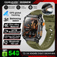 2025 GPS Smartwatch Military Compass Flashlight Waterproof Sports BT Call