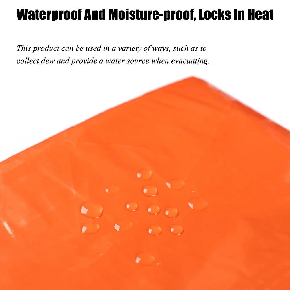 Portable Waterproof Emergency Sleeping Bag Thermal Survival Camping Gear