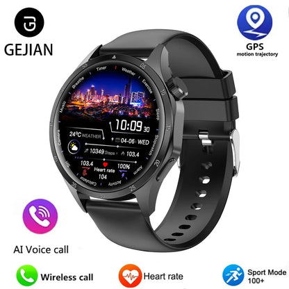 2025 Men GPS Smartwatch AMOLED Bluetooth Call NFC Waterproof