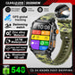 2025 GPS Smartwatch Military Compass Flashlight Waterproof Sports BT Call