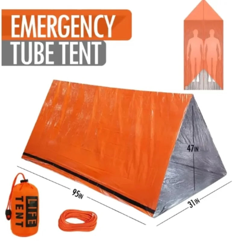 2 Person Emergency Tent Waterproof Camping Travel Shelter Gear