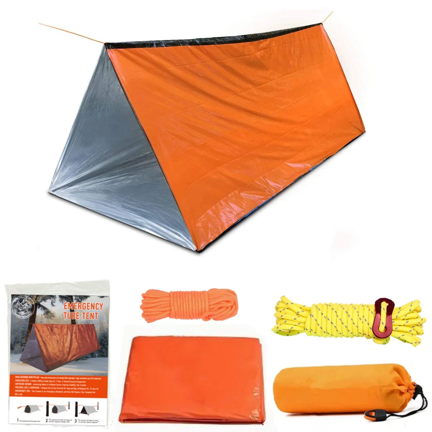 2 Person Emergency Tent Waterproof Camping Travel Shelter Gear