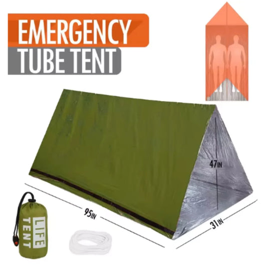 2 Person Emergency Tent Waterproof Camping Travel Shelter Gear