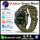 Military GPS Smartwatch Men Flashlight Compass Waterproof Bluetooth Call