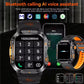 2025 GPS Smartwatch Military Compass Flashlight Waterproof Sports BT Call