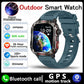 Military GPS Smartwatch Men Flashlight Compass Waterproof Bluetooth Call
