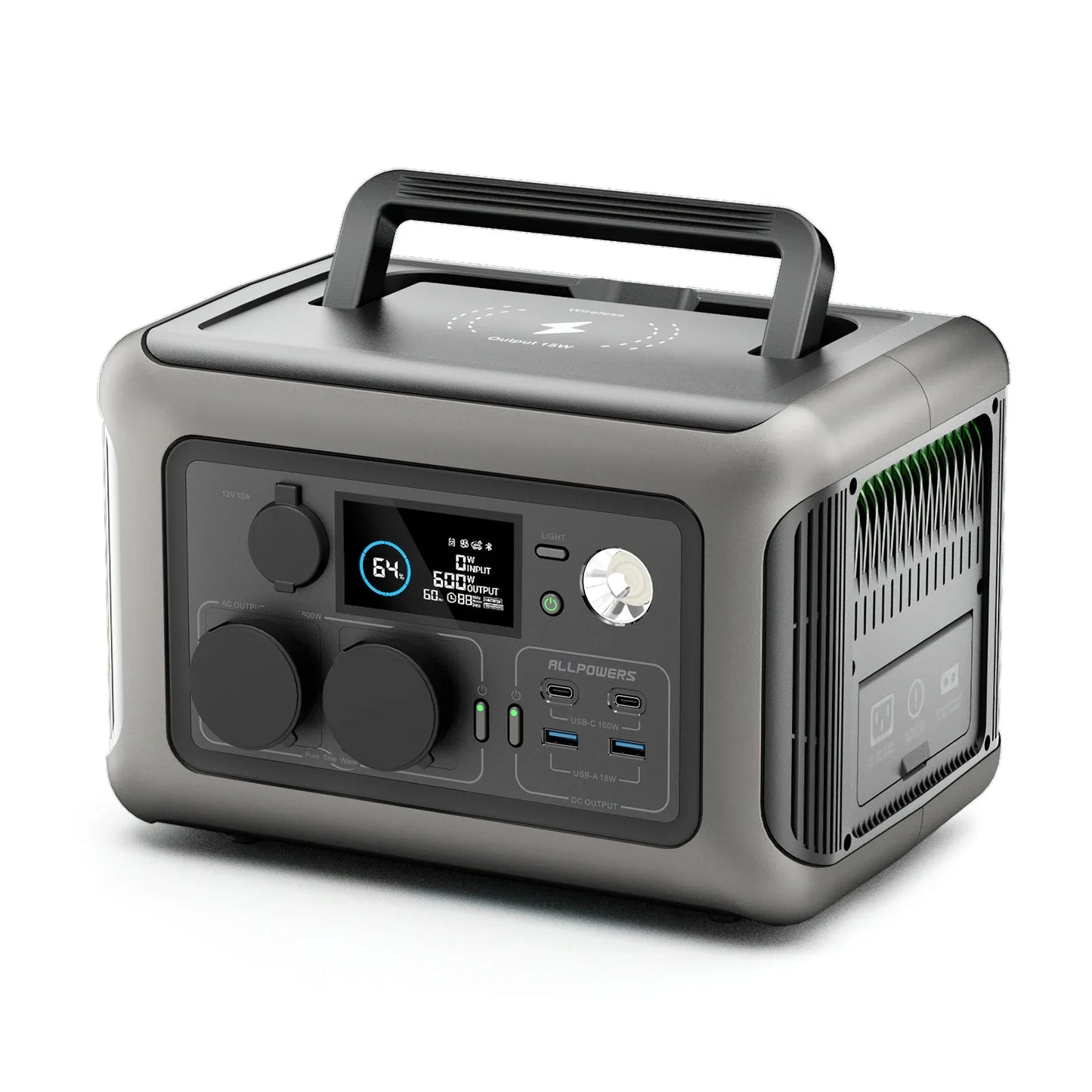 Portable Power Station R600 299Wh LiFePO4 Battery Dual AC
