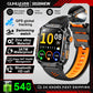 2025 GPS Smartwatch Military Compass Flashlight Waterproof Sports BT Call