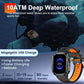 2025 GPS Smartwatch Military Compass Flashlight Waterproof Sports BT Call