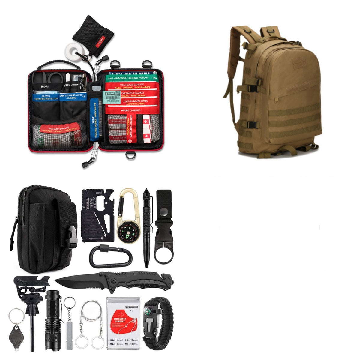 Outdoor Camping Multi Function Survival Tool SOS Emergency Gear