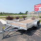 Silver Ox 7x14 Aluminum Tandem Axle Trailer – Side ATV Ramps | AAA Trailer